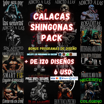PACK CALACAS SHINGONAS + DE 120 DISEÑOS EN TENDENCIA