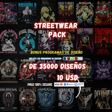+ DE 35 MIL DISEÑOS STREETWEAR EN TENDENCIA