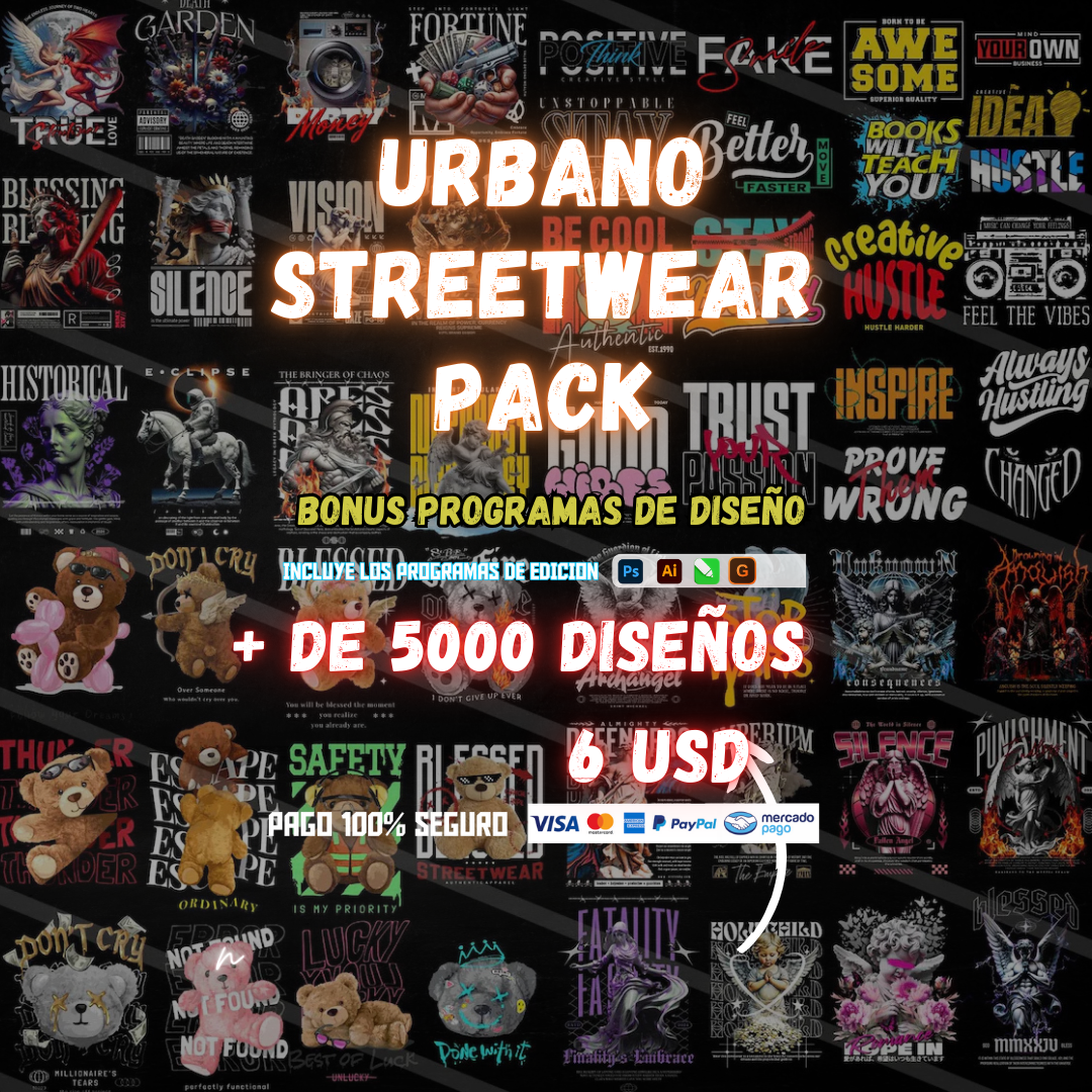 PACK URBANO + DE 5000 DISEÑOS